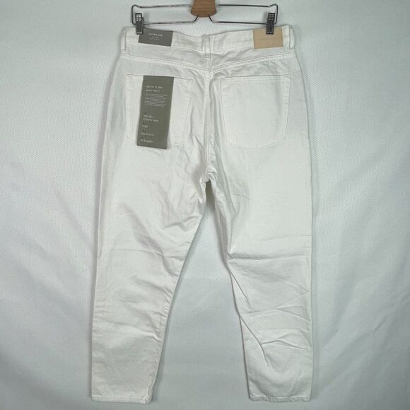 Everlane The 90s Cheeky High Rise Straight Leg Cotton Jean Bone White 31 - Picture 3 of 11